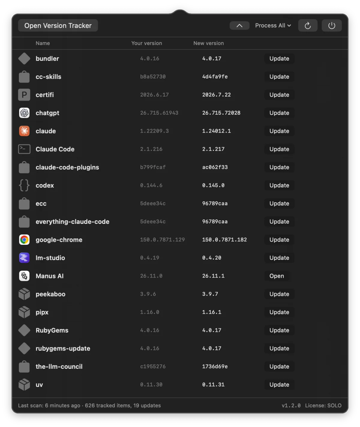 Version Tracker Screenshot 1